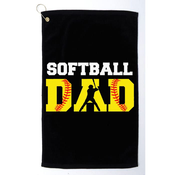 Dad Softball Apparel Yellow Softball Dad Golf Towel