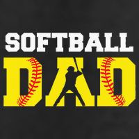 Dad Softball Apparel Yellow Softball Dad Microfiber Hand Towel