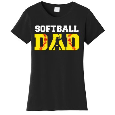 Dad Softball Apparel Yellow Softball Dad Women's T-Shirt