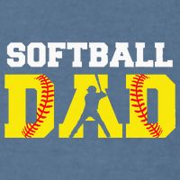 Dad Softball Apparel Yellow Softball Dad Garment-Dyed Sweatshirt