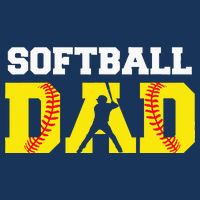 Dad Softball Apparel Yellow Softball Dad Infant Baby Jersey Bodysuit