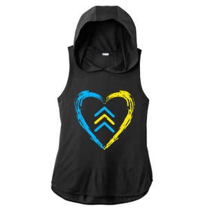 Down Syndrome Awareness Arrows Trisomy 21 T21 Ladies PosiCharge Tri-Blend Wicking Draft Hoodie Tank