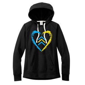 Down Syndrome Awareness Arrows Trisomy 21 T21 Women's Fleece Hoodie