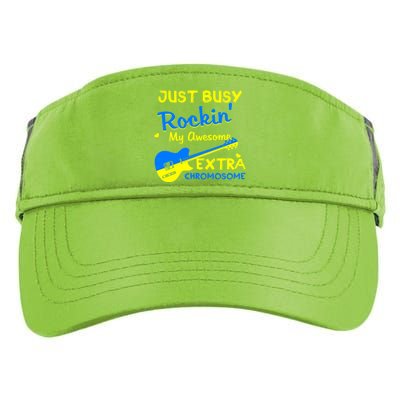 Down Syndrome Awareness Rockin Extra Chromosome 3 21 Gift Adult Drive Performance Visor