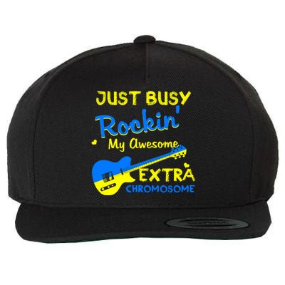 Down Syndrome Awareness Rockin Extra Chromosome 3 21 Gift Wool Snapback Cap