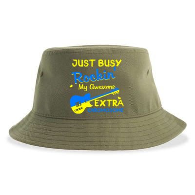 Down Syndrome Awareness Rockin Extra Chromosome 3 21 Gift Sustainable Bucket Hat