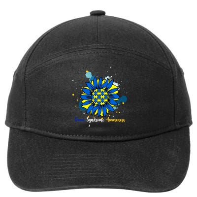 Down Syndrome Awareness Sunflower 7-Panel Snapback Hat