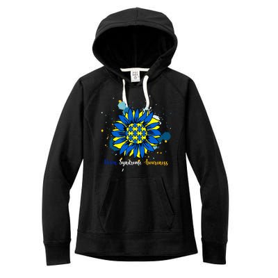 Down Syndrome Awareness Sunflower Women's Fleece Hoodie