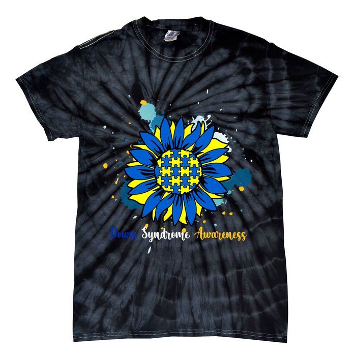 Down Syndrome Awareness Sunflower Tie-Dye T-Shirt