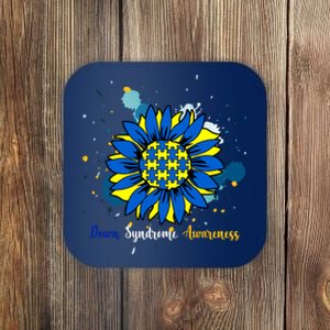 Down Syndrome Awareness Sunflower Coaster