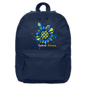 Down Syndrome Awareness Sunflower 16 in Basic Backpack