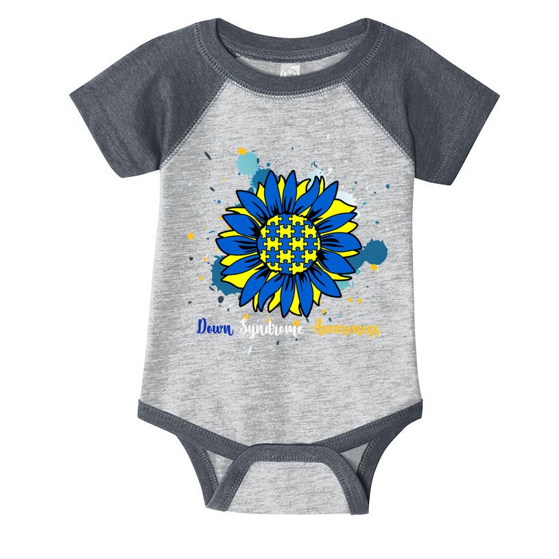Down Syndrome Awareness Sunflower Infant Baby Jersey Bodysuit