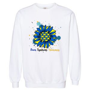 Down Syndrome Awareness Sunflower Garment-Dyed Sweatshirt