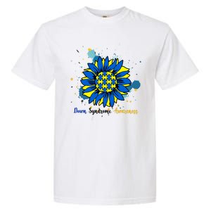 Down Syndrome Awareness Sunflower Garment-Dyed Heavyweight T-Shirt