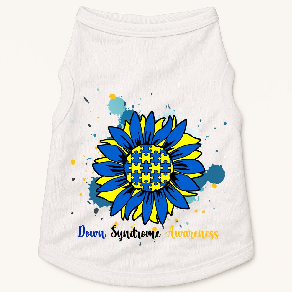 Down Syndrome Awareness Sunflower Doggie Tank