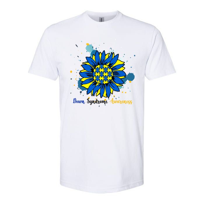 Down Syndrome Awareness Sunflower Softstyle CVC T-Shirt