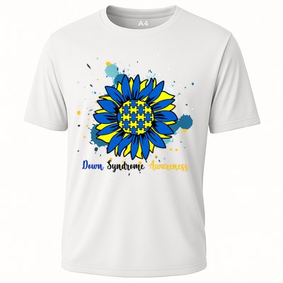 Down Syndrome Awareness Sunflower Performance Shirt