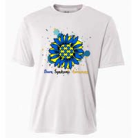 Down Syndrome Awareness Sunflower Cooling Performance Crew T-Shirt