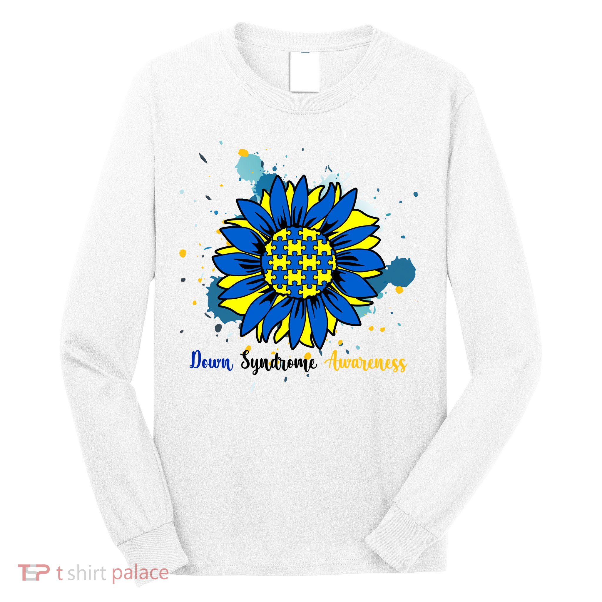 Down Syndrome Awareness Sunflower Long Sleeve Shirt