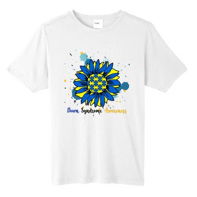 Down Syndrome Awareness Sunflower Tall Fusion ChromaSoft Performance T-Shirt