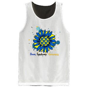 Down Syndrome Awareness Sunflower Mesh Reversible Basketball Jersey Tank