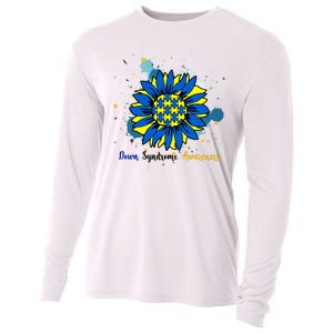 Down Syndrome Awareness Sunflower Cooling Performance Long Sleeve Crew