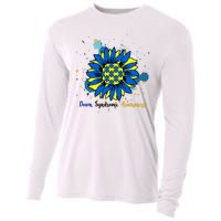 Down Syndrome Awareness Sunflower Cooling Performance Long Sleeve Crew