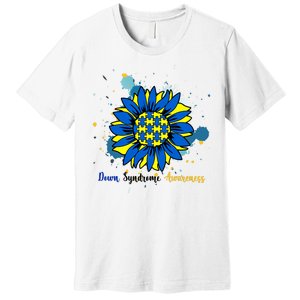 Down Syndrome Awareness Sunflower Premium T-Shirt