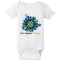 Down Syndrome Awareness Sunflower Baby Bodysuit