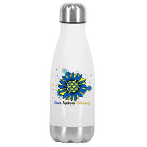 Down Syndrome Awareness Sunflower Stainless Steel Insulated Water Bottle