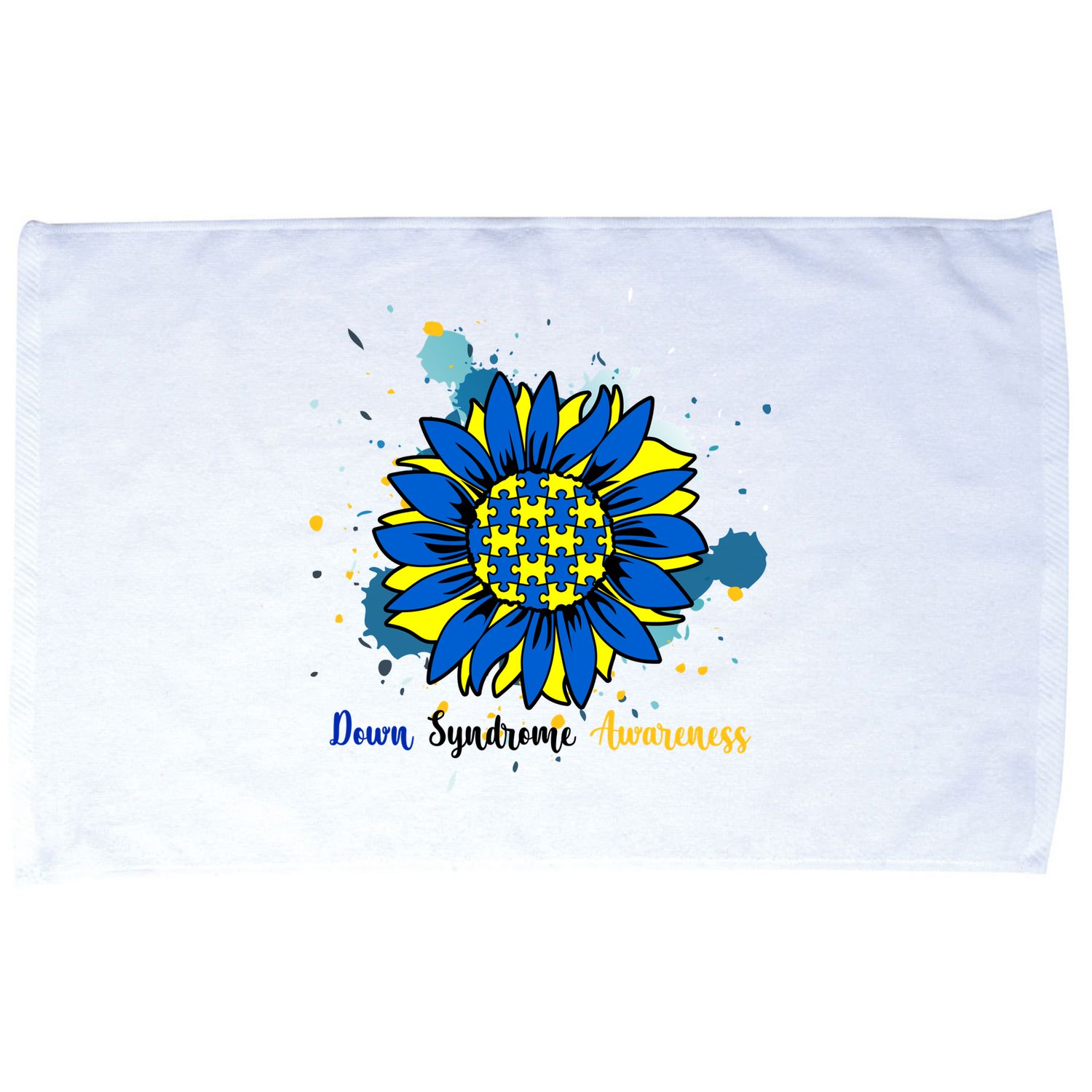 Down Syndrome Awareness Sunflower Microfiber Hand Towel