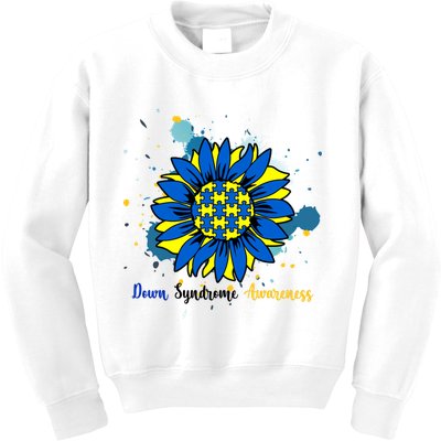 Down Syndrome Awareness Sunflower Kids Sweatshirt