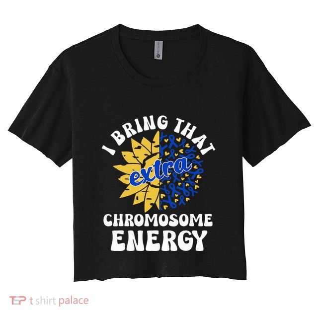 Down Syndrome Awareness Trisomy 21 Flower Crop Top