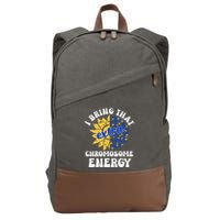 Down Syndrome Awareness Trisomy 21 Flower Cotton Canvas Backpack