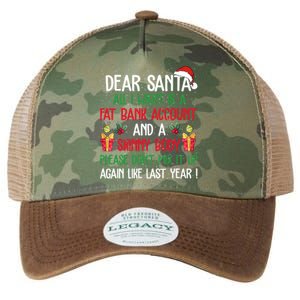 Dear Santa All I Want Is A Fat Bank Account And Skinny Body Gift Legacy Tie Dye Trucker Hat