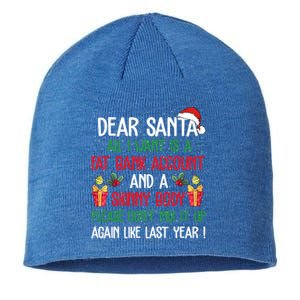 Dear Santa All I Want Is A Fat Bank Account And Skinny Body Gift Sustainable Beanie