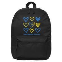 Down Syndrome Awareness Heart Lover Supporter 16 in Basic Backpack