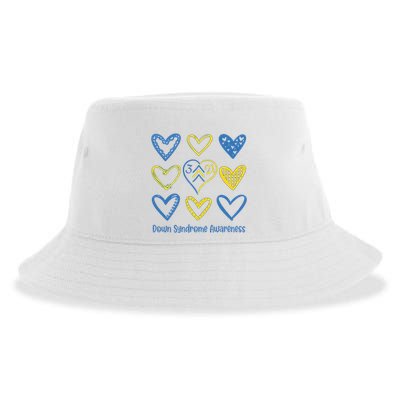Down Syndrome Awareness Heart Lover Supporter Sustainable Bucket Hat