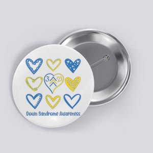 Down Syndrome Awareness Heart Lover Supporter Button