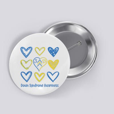 Down Syndrome Awareness Heart Lover Supporter Button