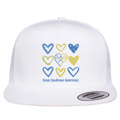 Down Syndrome Awareness Heart Lover Supporter Flatbill Hat