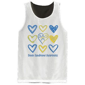 Down Syndrome Awareness Heart Lover Supporter Mesh Reversible Basketball Jersey Tank