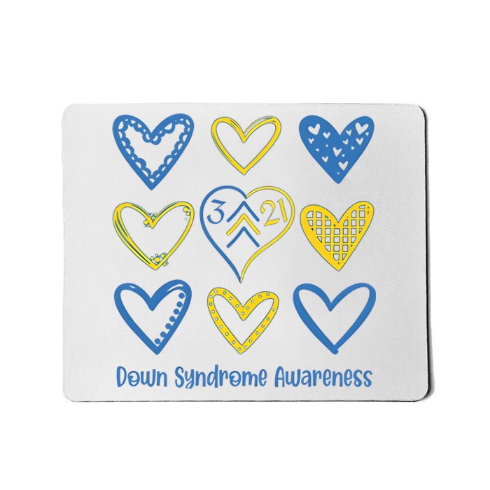 Down Syndrome Awareness Heart Lover Supporter Mousepad