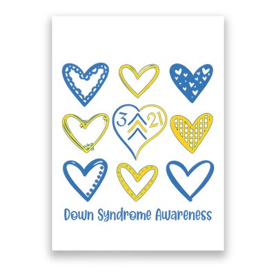 Down Syndrome Awareness Heart Lover Supporter Poster