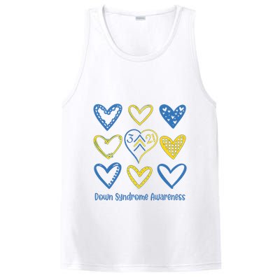 Down Syndrome Awareness Heart Lover Supporter PosiCharge Competitor Tank