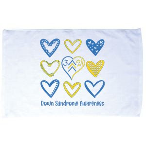 Down Syndrome Awareness Heart Lover Supporter Microfiber Hand Towel