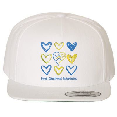 Down Syndrome Awareness Heart Lover Supporter Wool Snapback Cap