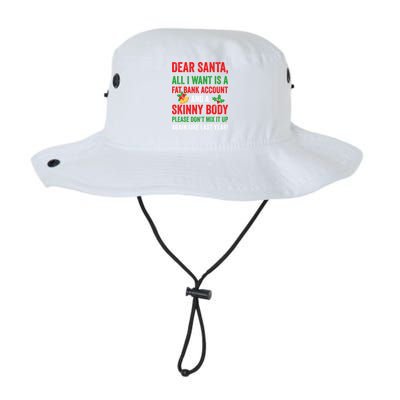 Dear Santa All I Want Is A Fat Bank Account And Skinny Body Gift Legacy Cool Fit Booney Bucket Hat