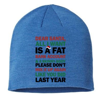 Dear Santa All I Want Is A Fat Bank Account Gift Sustainable Beanie