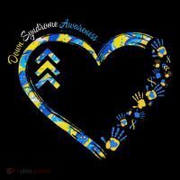 Down Syndrome Awareness Heart Down Right Perfect 321 T21 T-Shirt